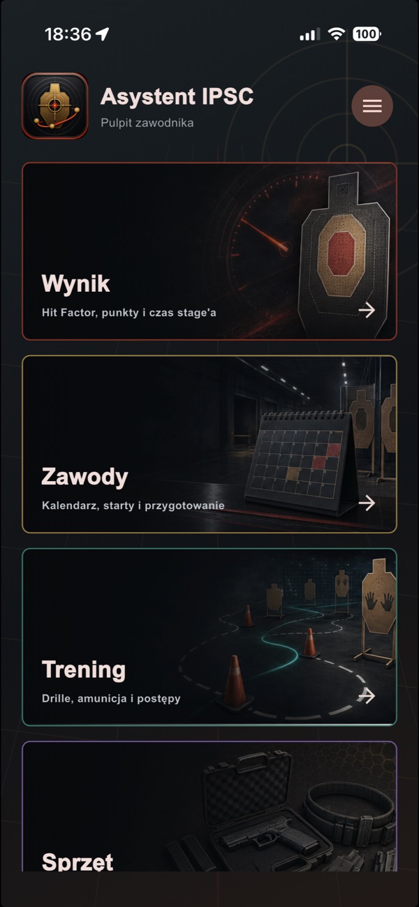 Ustawienia aplikacji Asystent IPSC