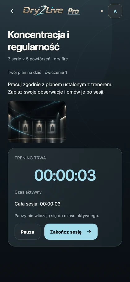 Dry2Live — sesja ze stoperem