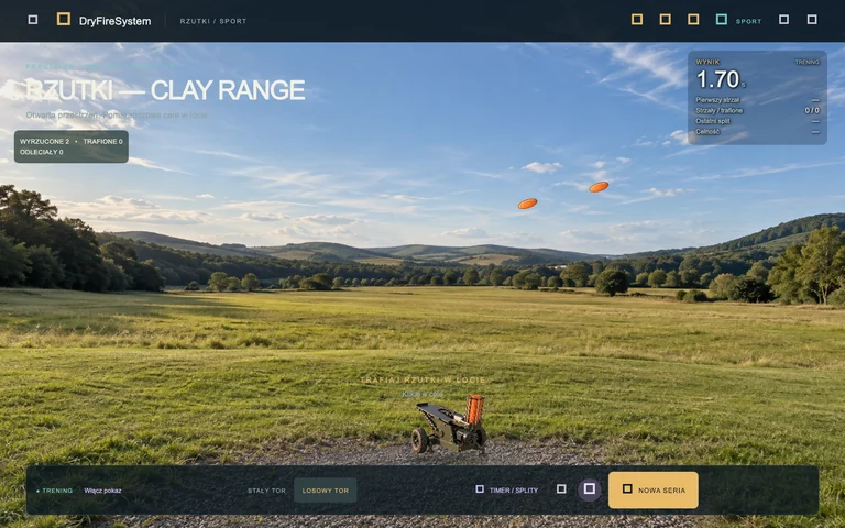 DryFireSystem — Rzutki — Clay Range, widok sceny treningowej