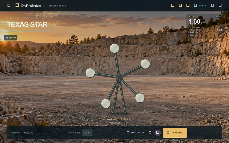DryFireSystem — Texas Star, widok sceny treningowej
