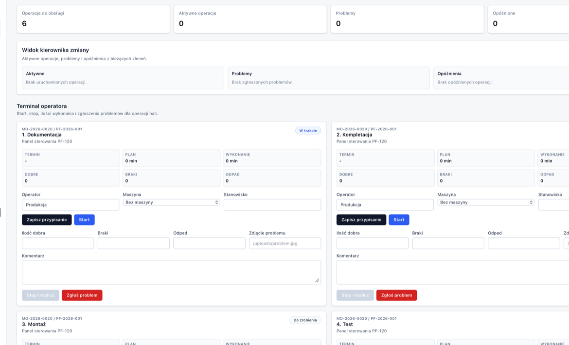 Terminal hali w ProdForge